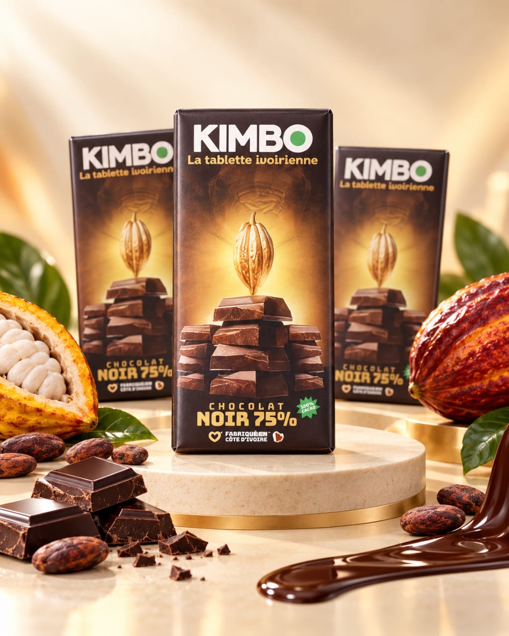 Kimbo – La Tablette Chocolat Noir 75 % Cacao (100g) - Offre Exclusive